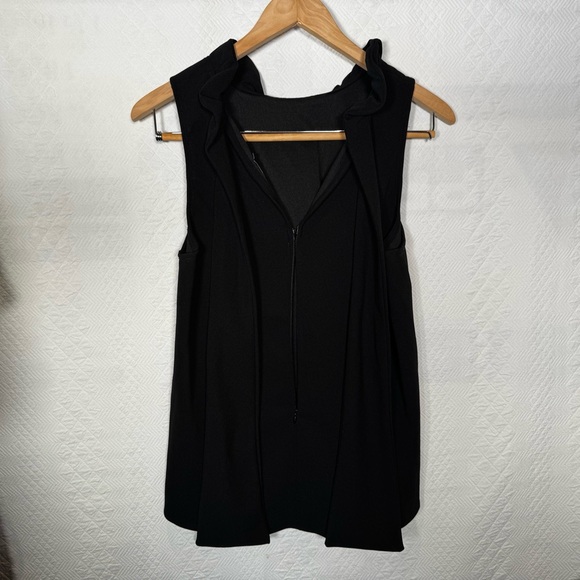 Tuckernuck Pomander Place Black Ruffle Neck Blouse - Picture 8 of 11